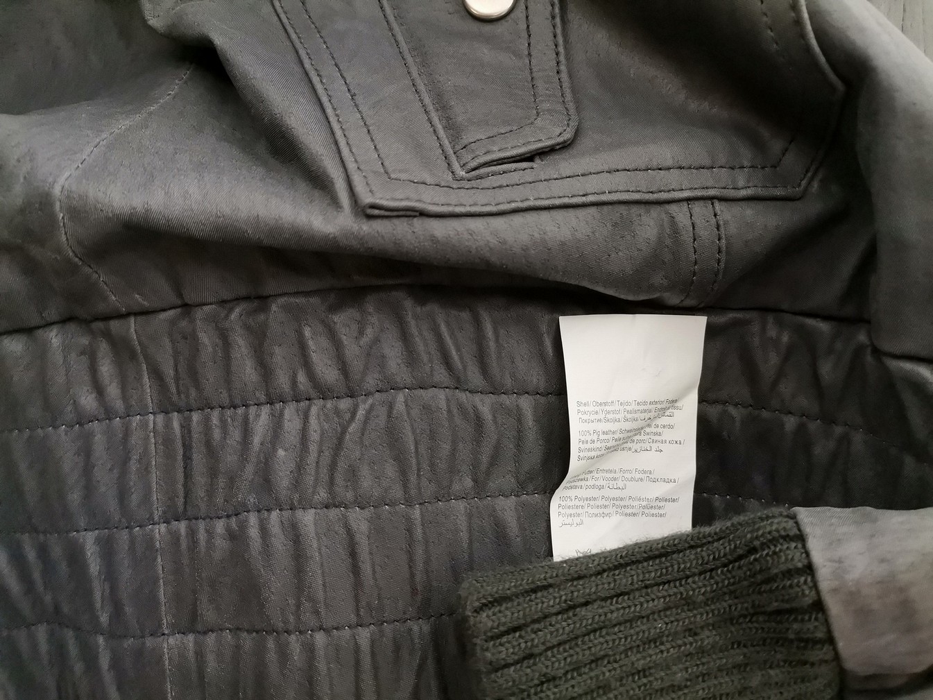 Vero moda Size XL Color Szary Kurtka skórzana Długi rękaw