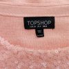 Topshop Size 36 Color Pudrowy Róż Okrągły dekolt Sweter Krótki rękaw Fabric Bawełna 100% Cienka dzianina