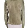 BIK BOK Size S Color Khaki Crew Neck Sweter Długi rękaw Cienka dzianina