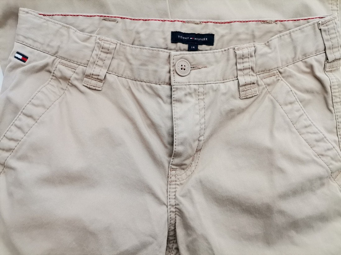 Tommy hilfiger Size 14 (36) Color Beżowy Spodnie Eleganckie Fabric Bawełna 100%