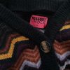 MISSONI LINDEX Size S Color Czarny W serek Długi Zapinany Kardigan Płaszcz Długi rękaw Fabric Akryl Cienka dzianina