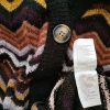 MISSONI LINDEX Size S Color Czarny W serek Długi Zapinany Kardigan Płaszcz Długi rękaw Fabric Akryl Cienka dzianina