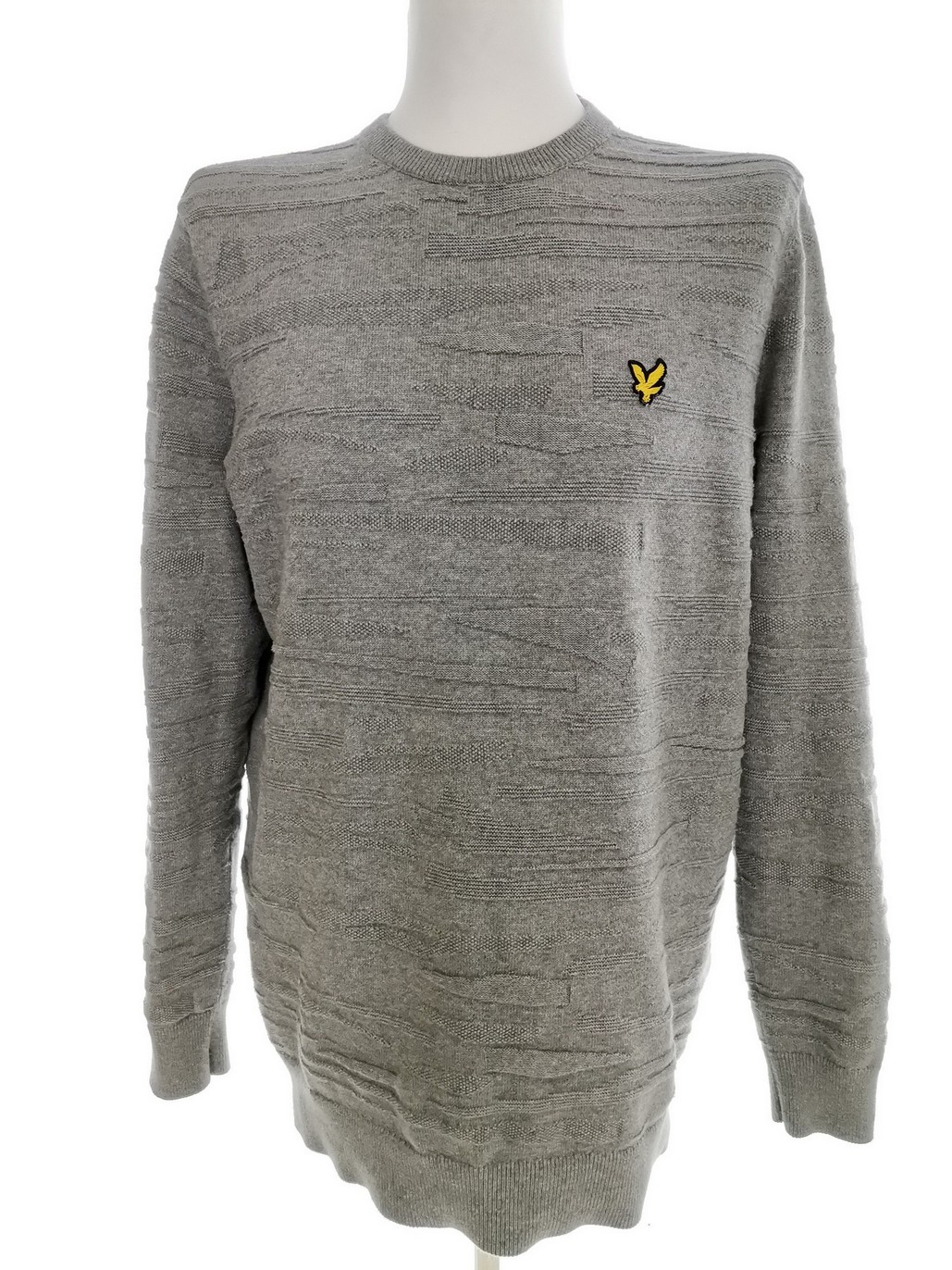 Lyle & Scott Size L Color Szary Męski Sweter Długi rękaw Fabric Bawełna 100%