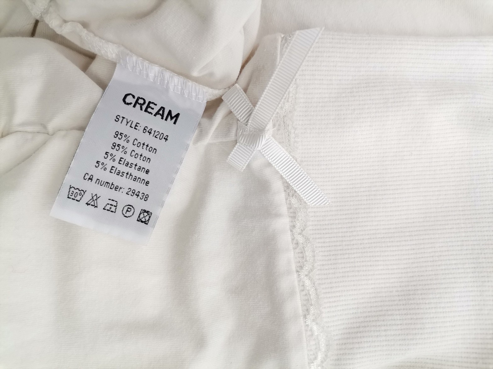 Cream Size L Color Kremowy Legginsy Fabric Bawełna