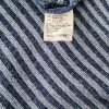 Skovhuus Size L Color Niebieski Pasy W serek Długi Zapinany Kardigan Długi rękaw Fabric Bawełna Cienka dzianina