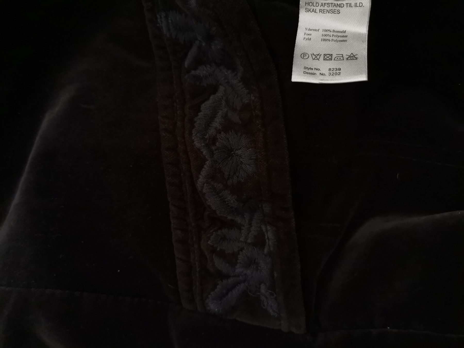 Fransa Size S Color Czarny Płaszcz Długi rękaw Fabric Bawełna 100%