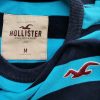 Hollister Size M Color Niebieski Pasy Męski Sweter Długi rękaw Fabric Bawełna 100%