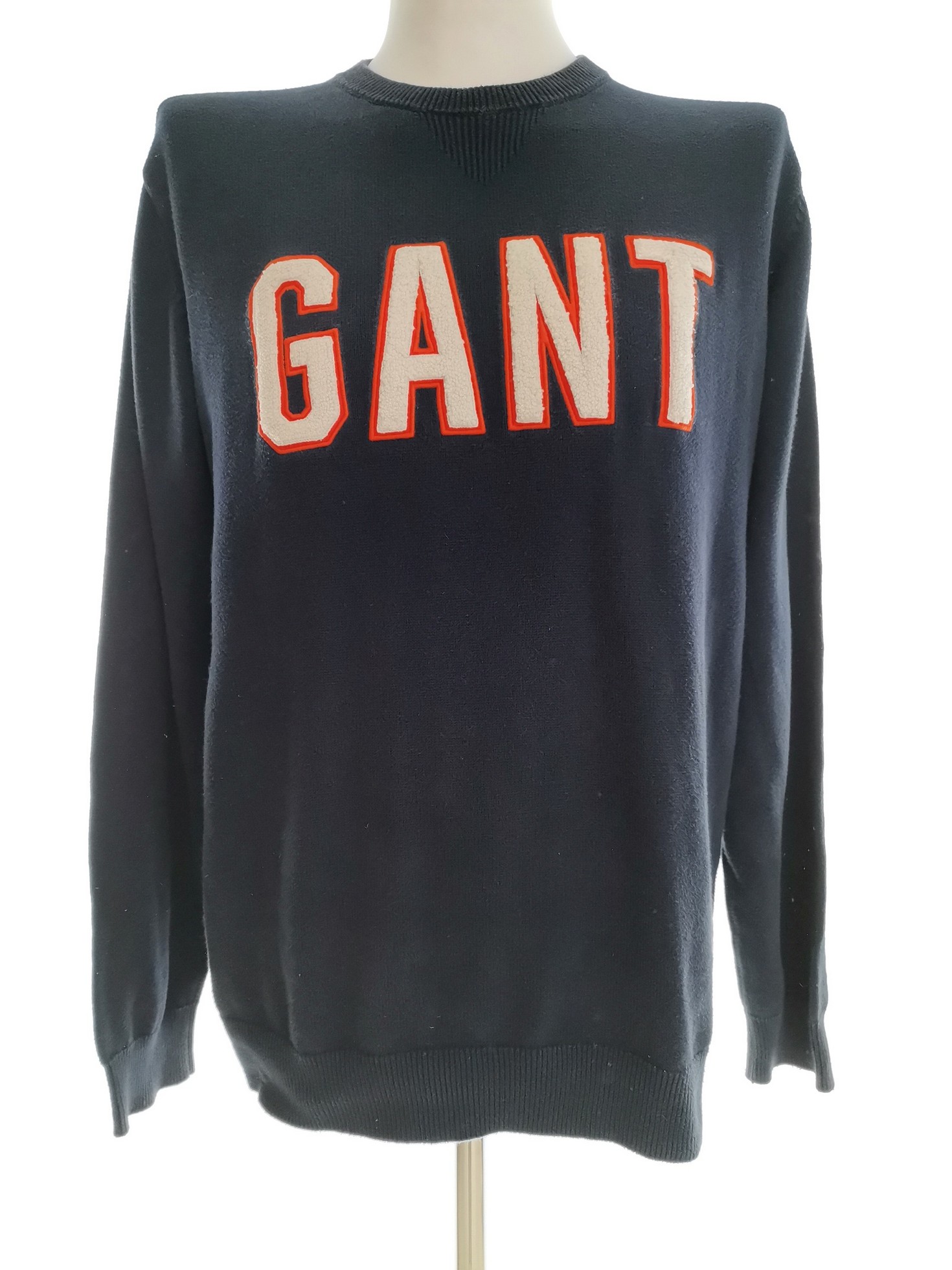 Gant Size M Color Granatowy Męski Sweter Długi rękaw Fabric Bawełna 100%