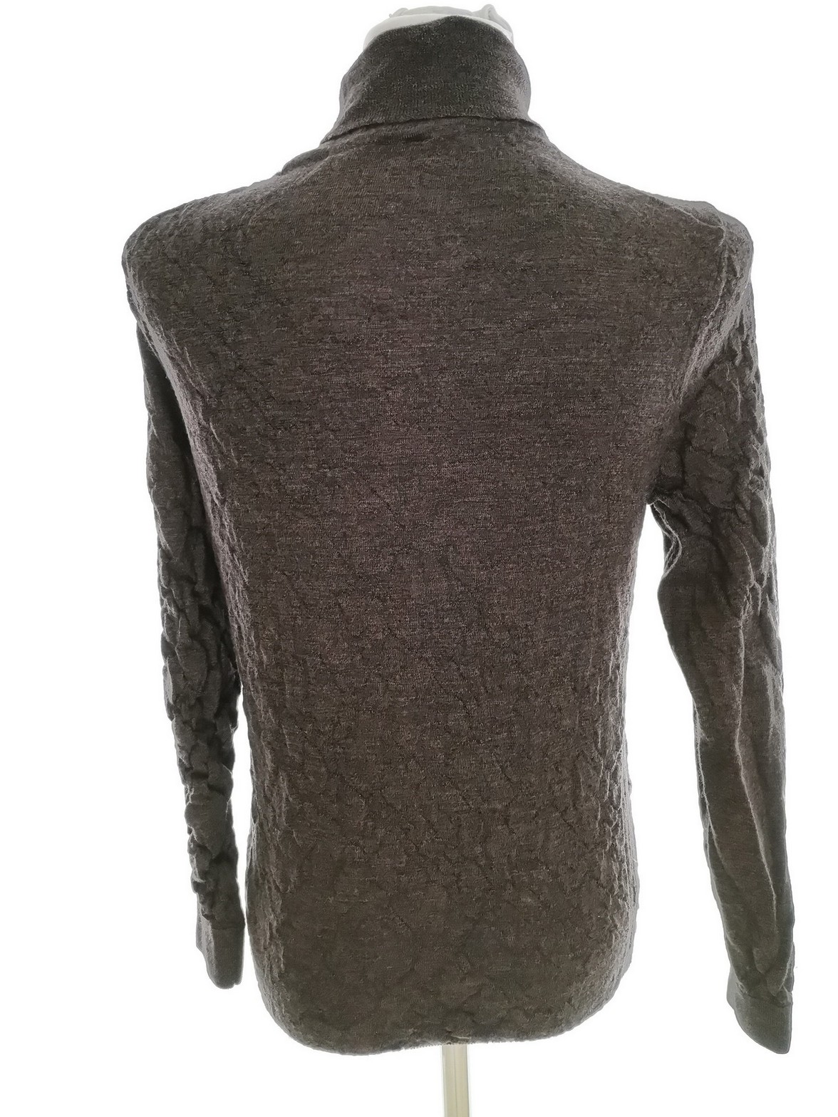 Hugo Boss Size M Color Brązowy Golf Sweter Długi rękaw Fabric Schurwolle Cienka dzianina