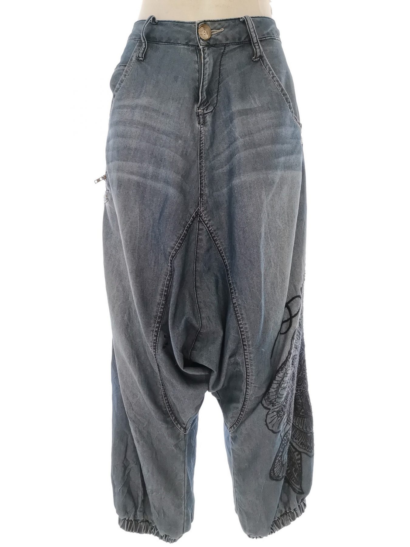 DESIGUAL Size 30 (46) Color Niebieski Spodnie Casual