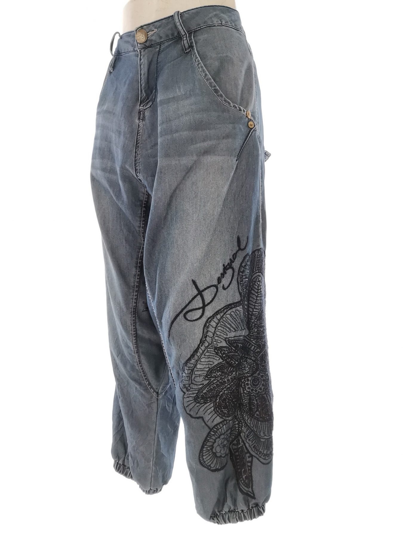 DESIGUAL Size 30 (46) Color Niebieski Spodnie Casual