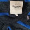 ABERCROMBIE & FITCH Size M Color Szary Pasy Męski Sweter Długi rękaw Fabric Wełna 100%