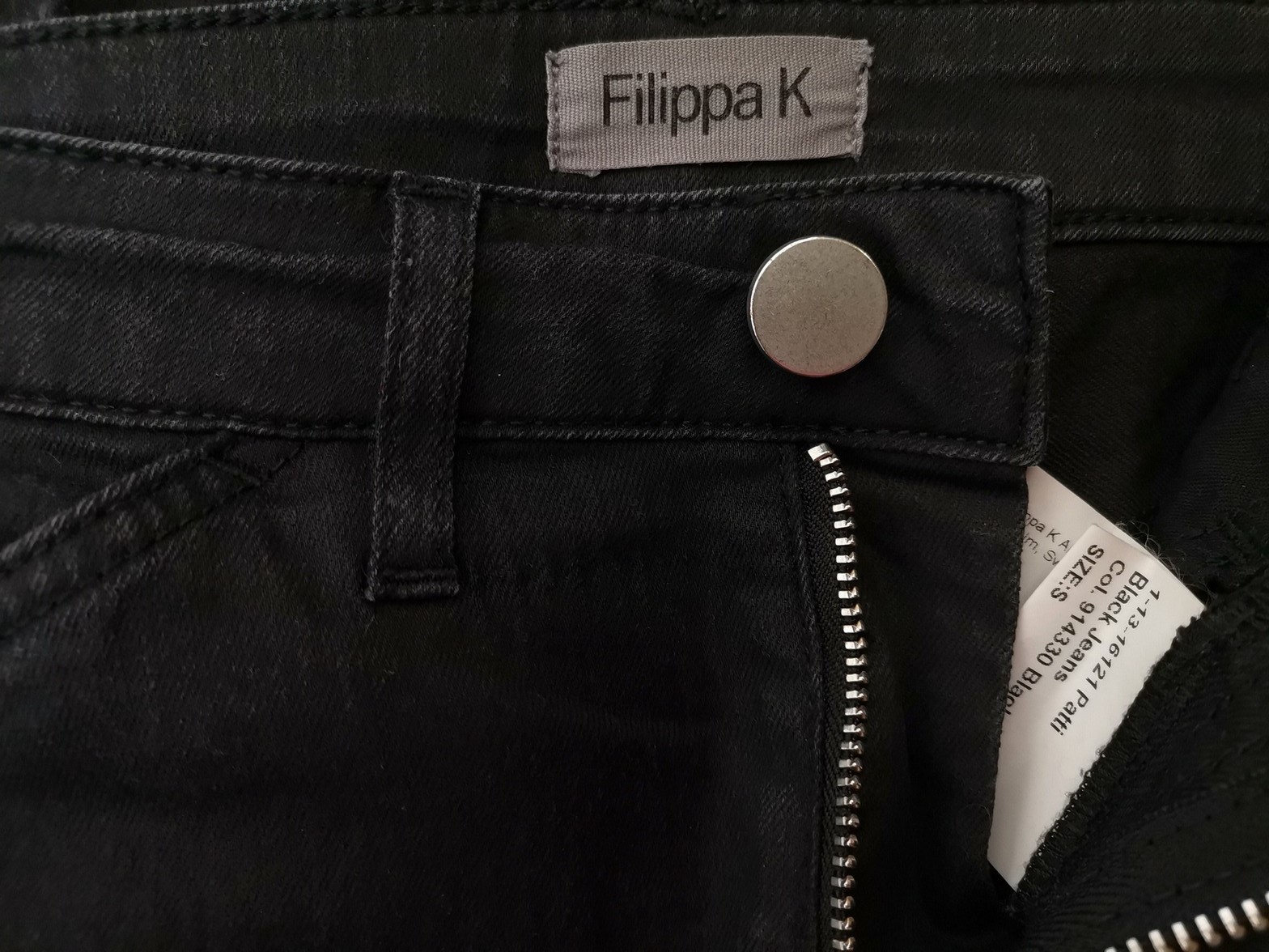 Filippa k Size S Color Czarny Spodnie Casual Fabric Bawełna