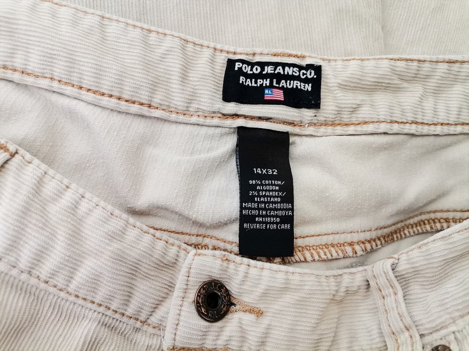 Polo Ralph Lauren Size W32 (L) Color Kremowy Fabric Bawełna