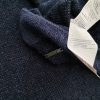 Hugo Boss Size L Color Granatowy W serek Sweter Długi rękaw Fabric Schurwolle Cienka dzianina