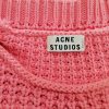 ACNE Studios Size M Color Różowy Okrągły dekolt Sweter Długi rękaw Fabric Bawełna 100% Gruba dzianina