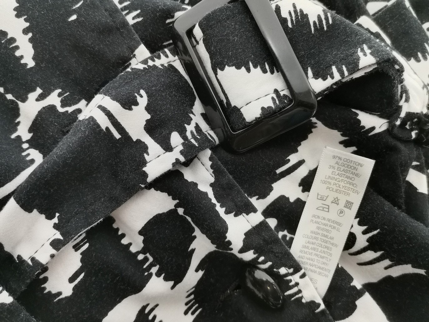 Dunnes Size 10 (38) Color Czarny Płaszcz Długi rękaw Fabric Bawełna