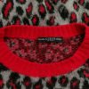 Guess Size M Color Szary Panterka Crew Neck Sweter Długi rękaw Gruba dzianina