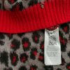 Guess Size M Color Szary Panterka Crew Neck Sweter Długi rękaw Gruba dzianina