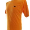 Nike Size M Color Pomarańczowy Męski T-Shirt Krótki rękaw Fabric Bawełna 100%