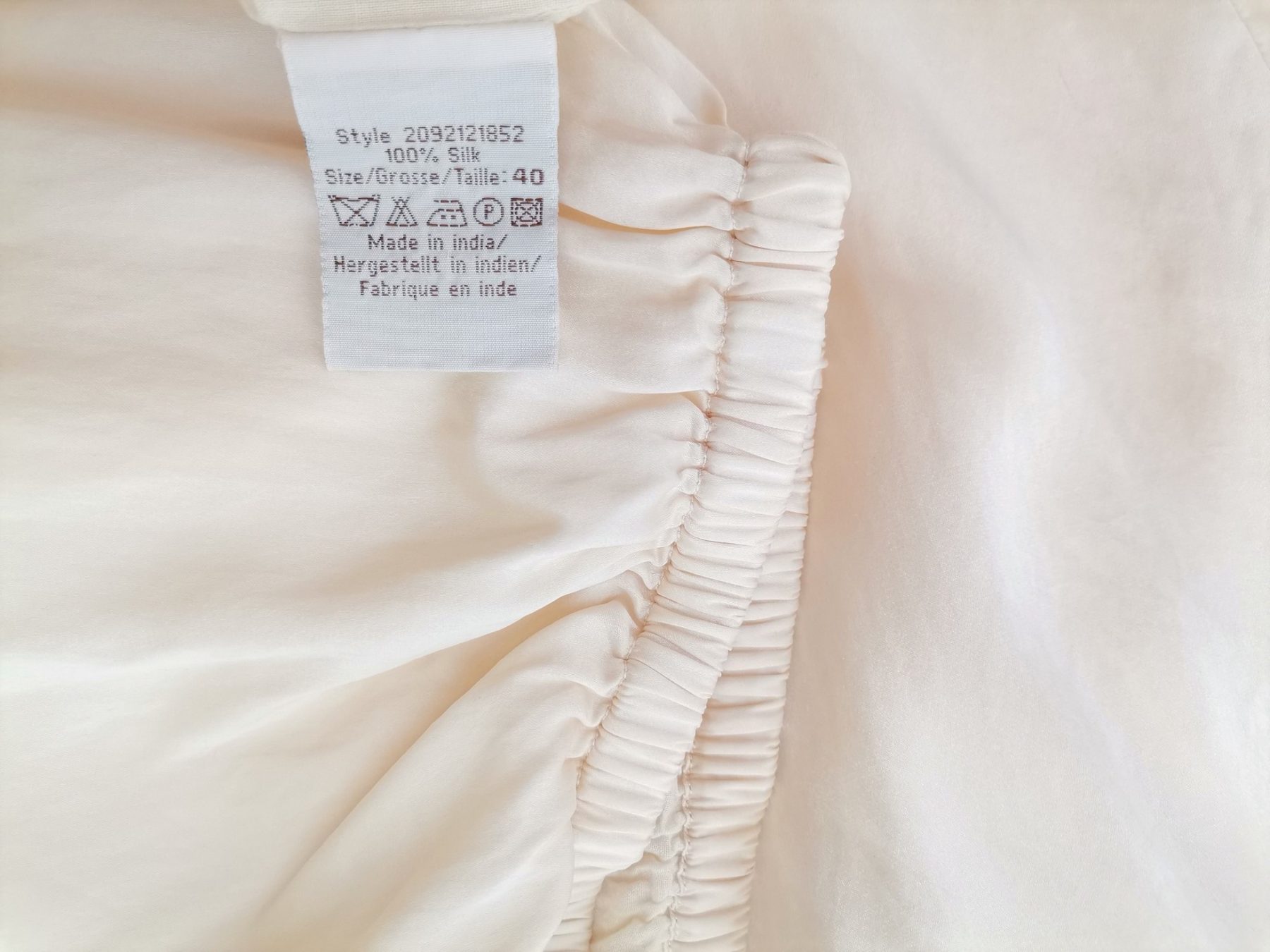 Day Birger Et Mikkelsen Size 40 Color Perłowy Spodnie Casual Fabric Jedwab 100%