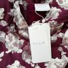 Vila Size M Color Purpurowy W serek Sukienka Rozkloszowana Bezrękawnik Do Kolan