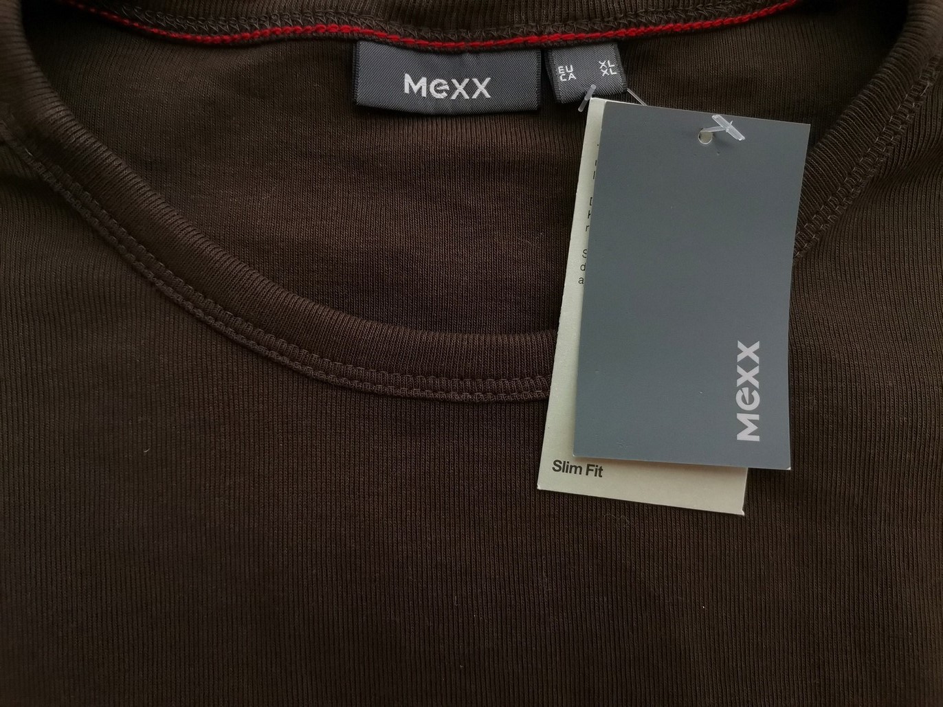 Mexx Size XL Color Brązowy Męski T-Shirt Bezrękawnik Fabric Bawełna 100%