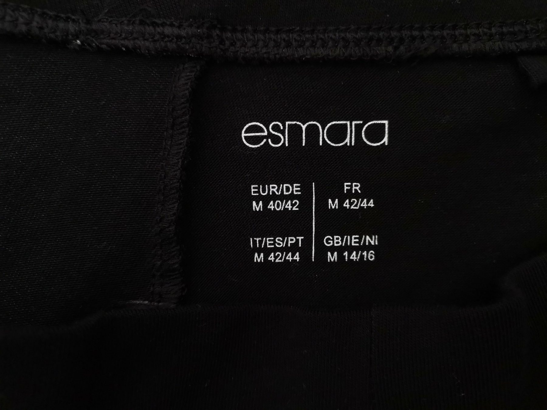 Esmara Size M (40/42) Color Czarny Legginsy Fabric Bawełna