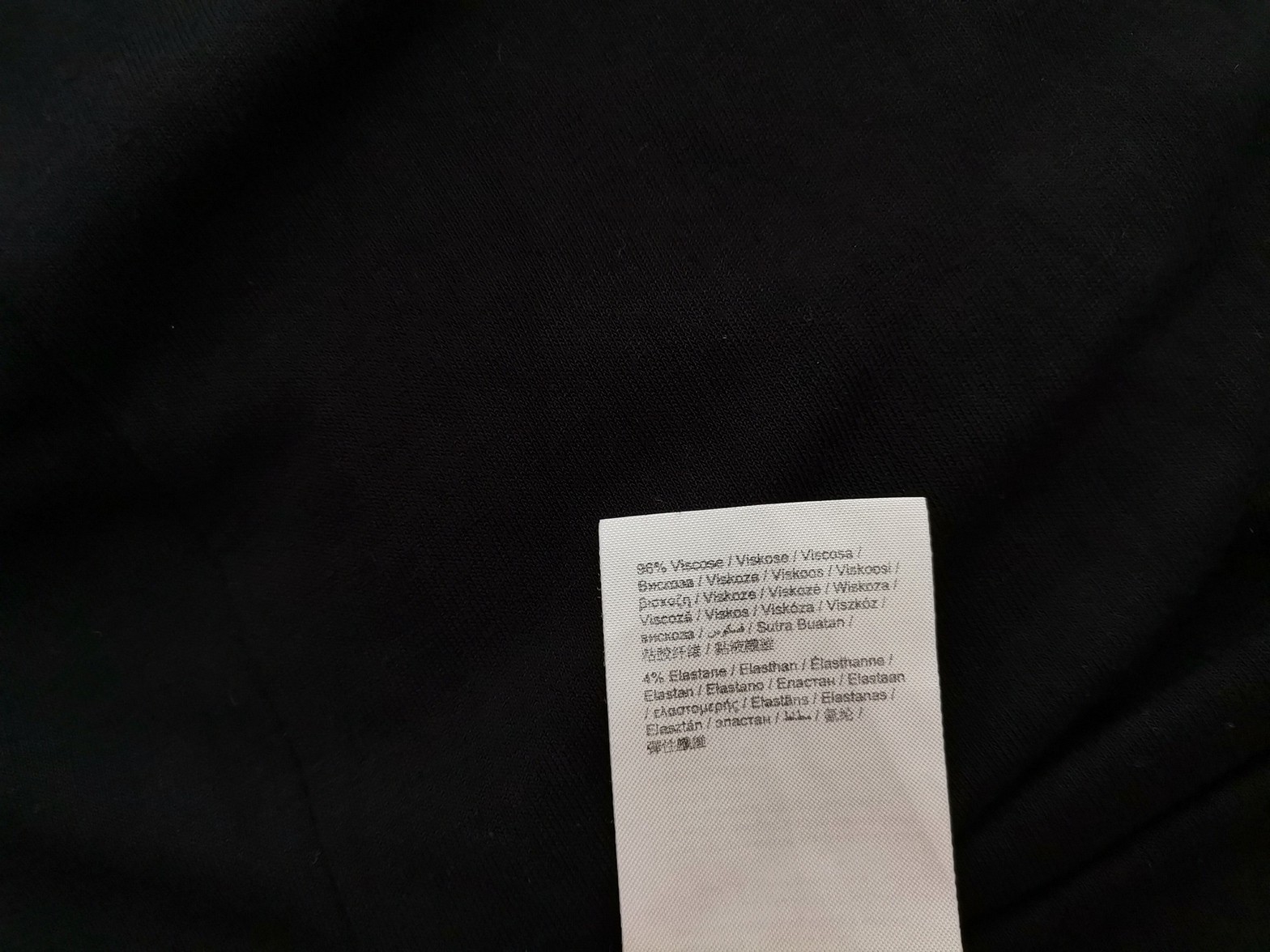 Esprit Size M Color Czarny Okrągły dekolt Sukienka Trapezowa Rękaw 3/4 Midi Fabric Wiskoza