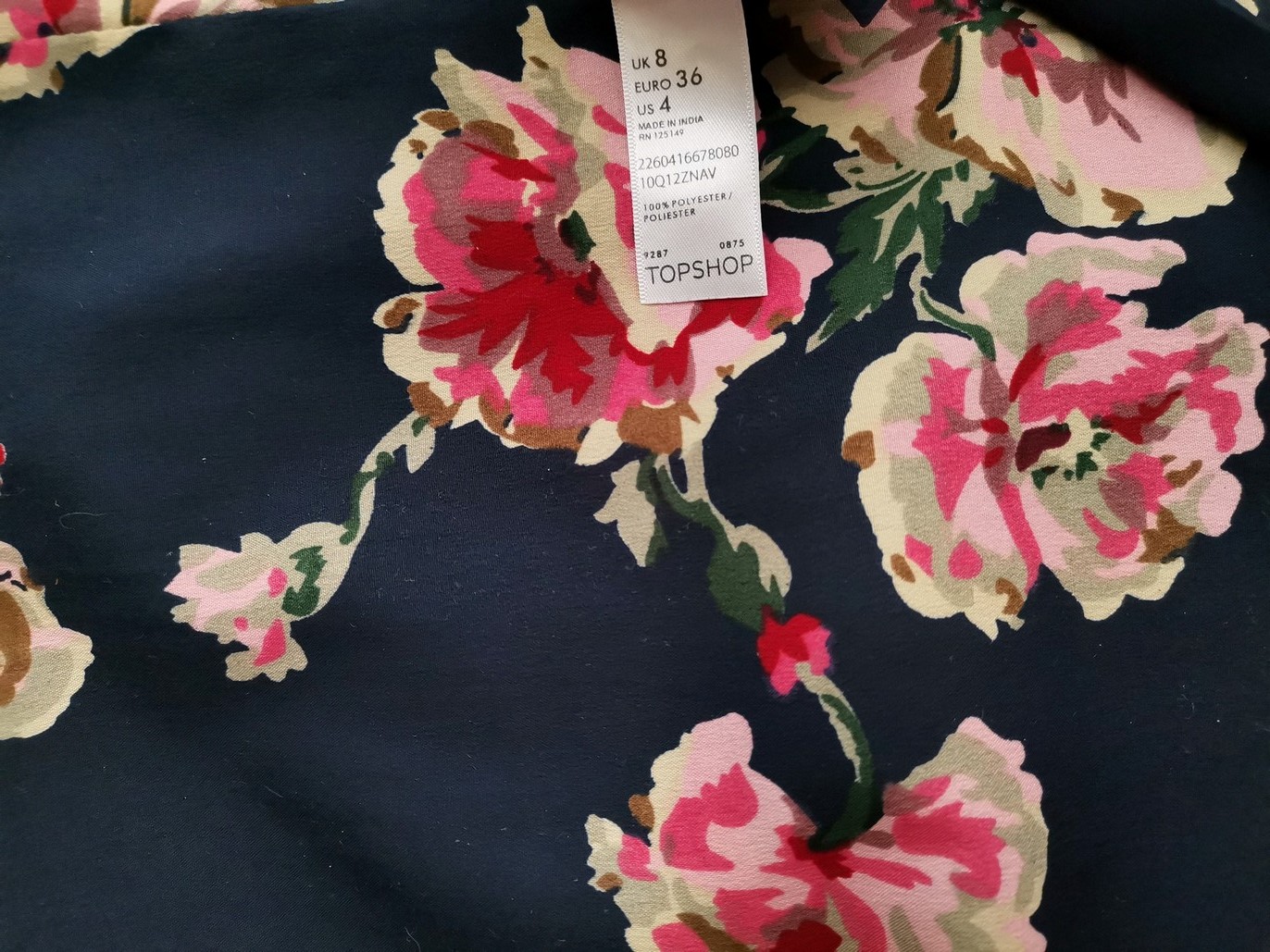 Topshop Size 36 Color Granatowy Kombinezon Spodnium Bezrękawnik