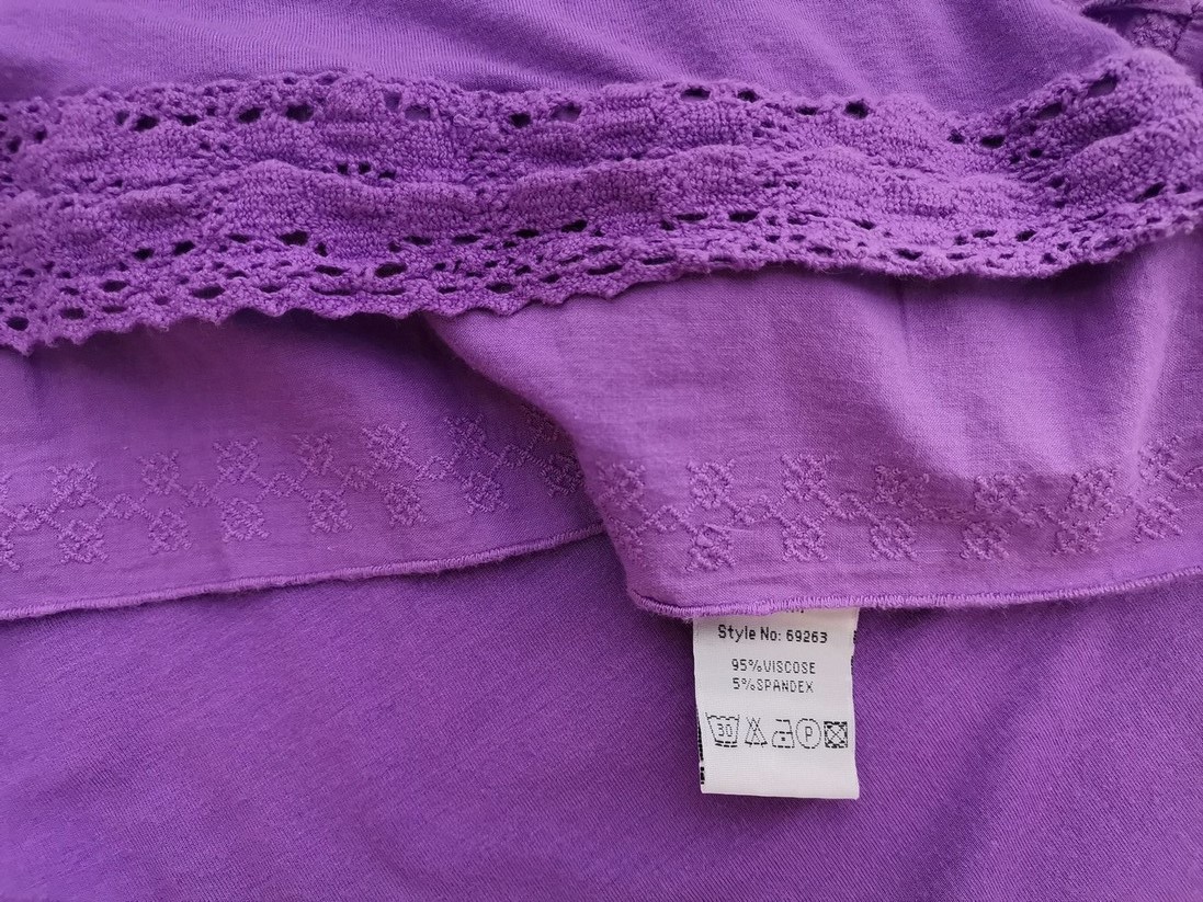 Cream Size M Color Fioletowy Odkryte Ramiona Sukienka na Ramiączkach Bezrękawnik Do Kolan Fabric Wiskoza