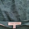 Laura ashley Size 12 (38) Color Turkusowy W serek Kardigan Wiązany Długi rękaw Fabric Len 100% Cienka dzianina