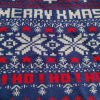 Merry Christmas Size M Color Niebieski Męski Sweter Długi rękaw