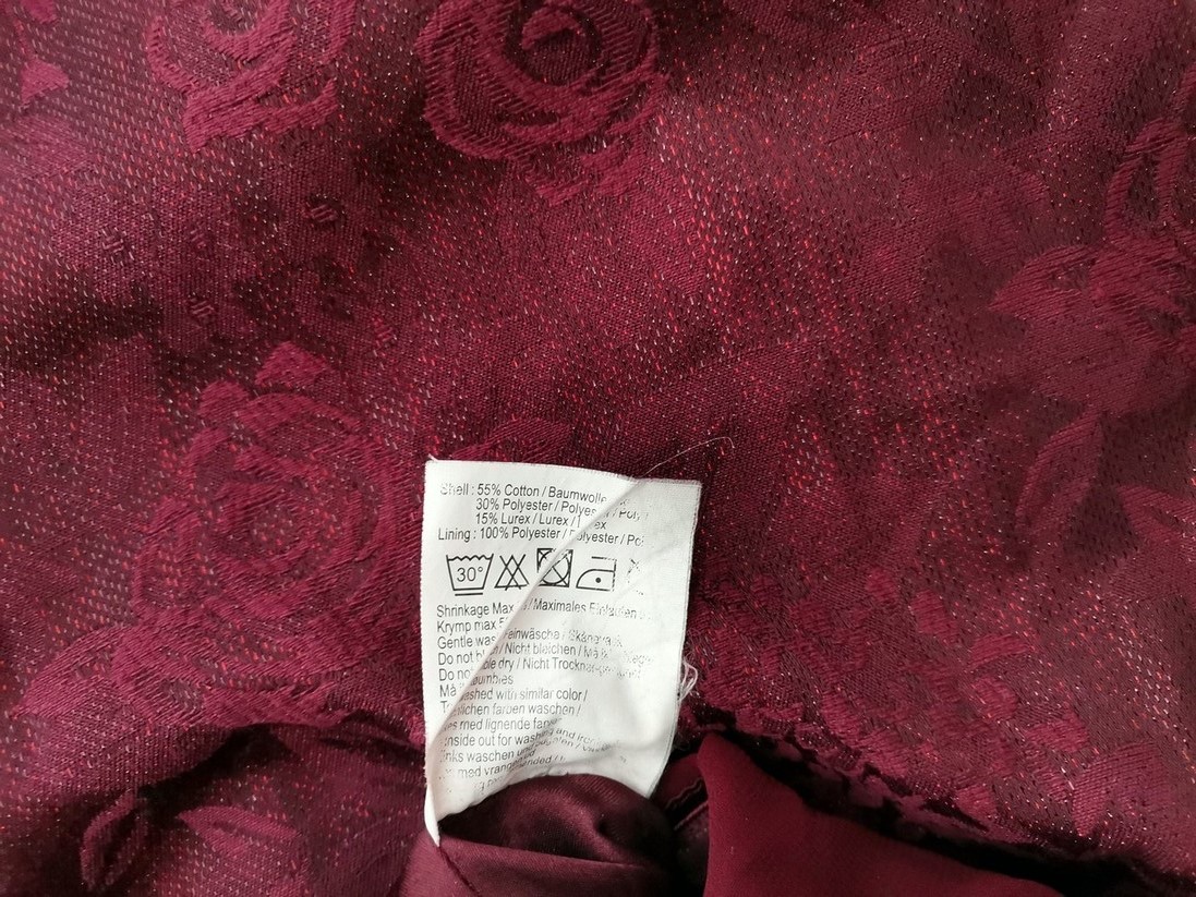 Vila Size XL Color Purpurowy Dekolt Serce Suknia Balowa Sukienka Wieczorowa Bezrękawnik Do Kolan Fabric Bawełna