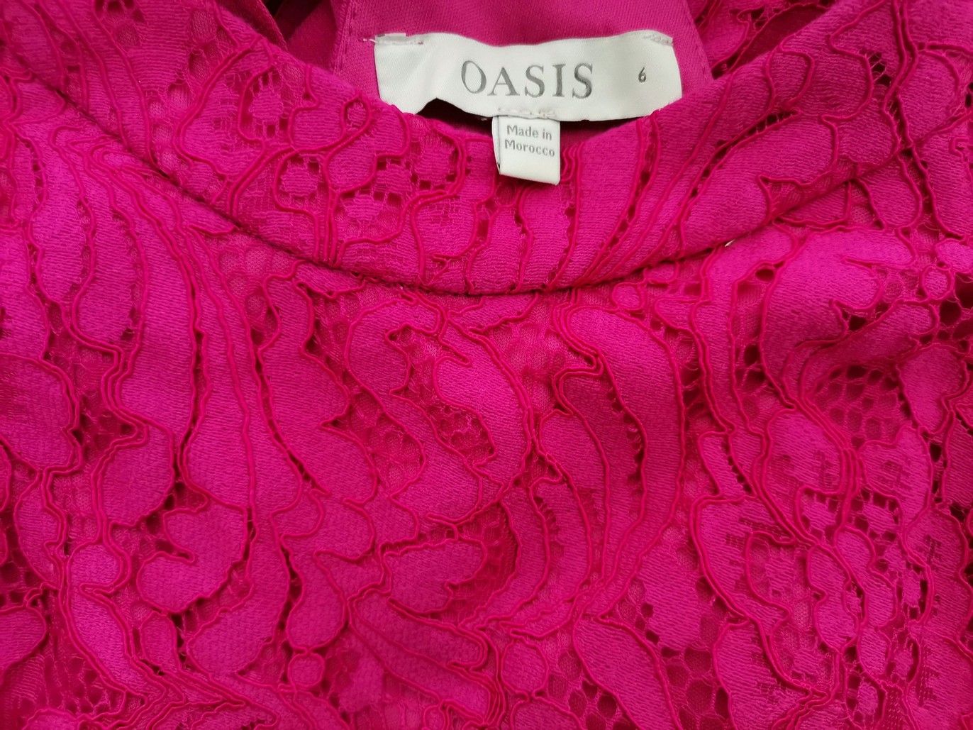 Oasis Size 6 (32) Color Różowy Halter Sukienka Rozkloszowana Bezrękawnik Midi Fabric Wiskoza