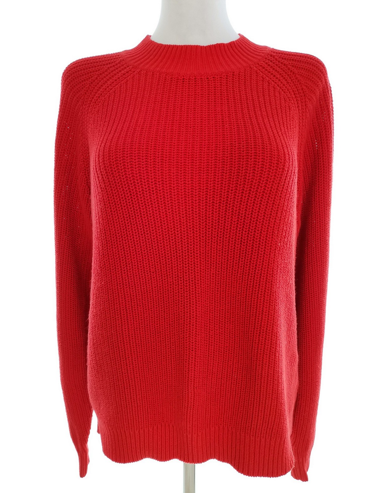 H&m Size M Color Czerwony Crew Neck Sweter Długi rękaw Fabric Bawełna Gruba dzianina