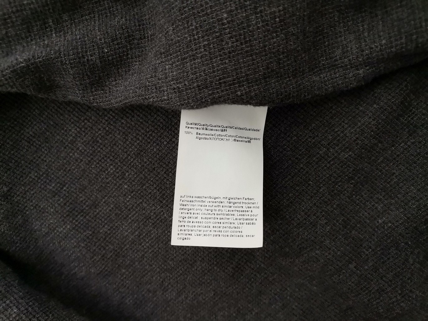 Hugo Boss Size L Color Szary Męski Sweter Długi rękaw Fabric Bawełna 100%