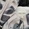 Reiss Size 8 (36) Color Szary W serek Sukienka Elegancka Bezrękawnik Do Kolan Fabric Jedwab 100%