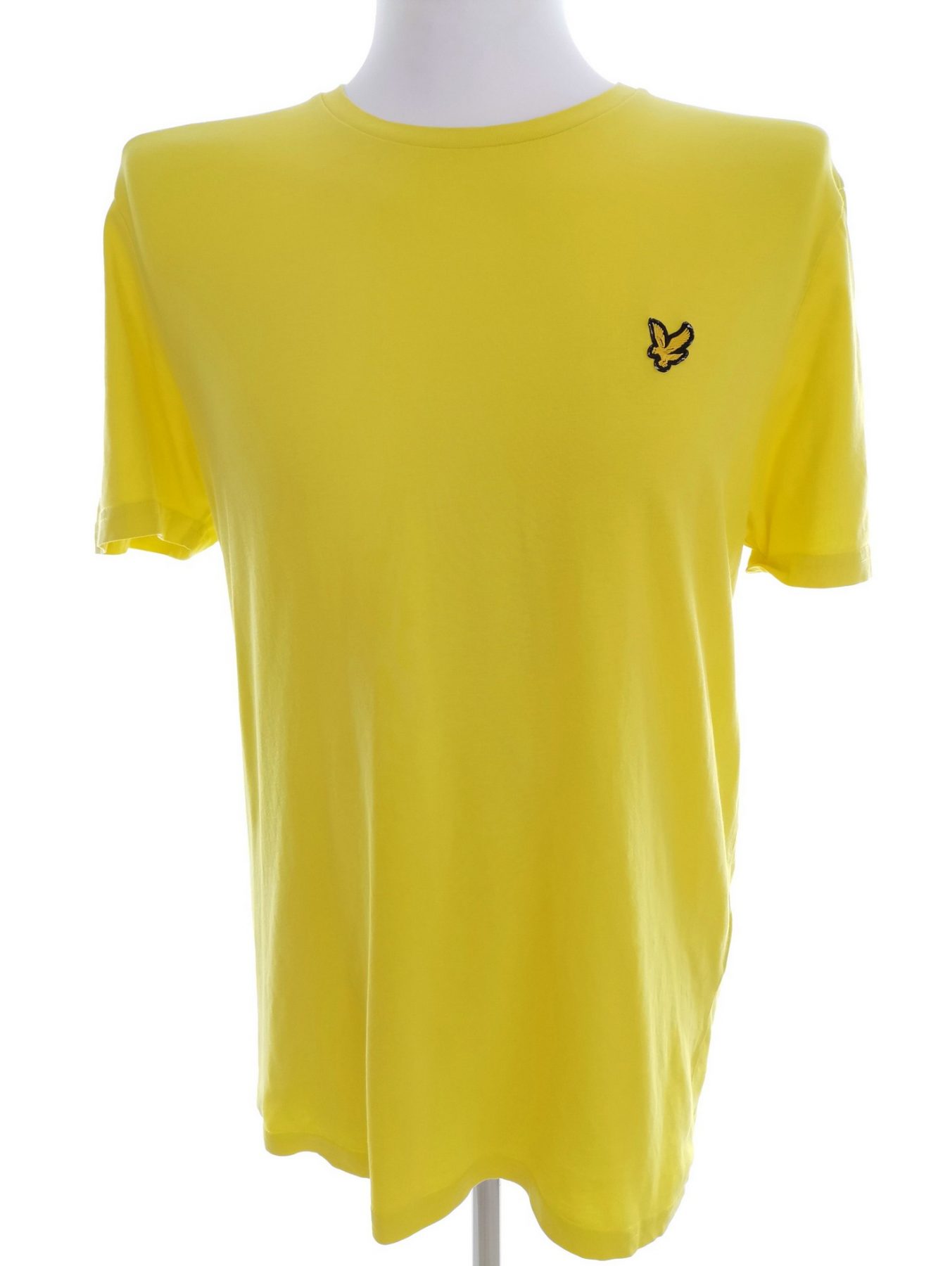 Lyle & Scott Size L Color Żółty Męski T-Shirt Krótki rękaw