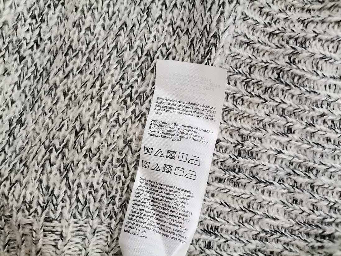 Vero moda Size S Color Szary W serek Długi Otwarty Kardigan Długi rękaw Fabric Akryl Cienka dzianina