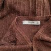 Mango Size S Color Brązowy W serek Sweter Kopertowy Długi rękaw Cienka dzianina