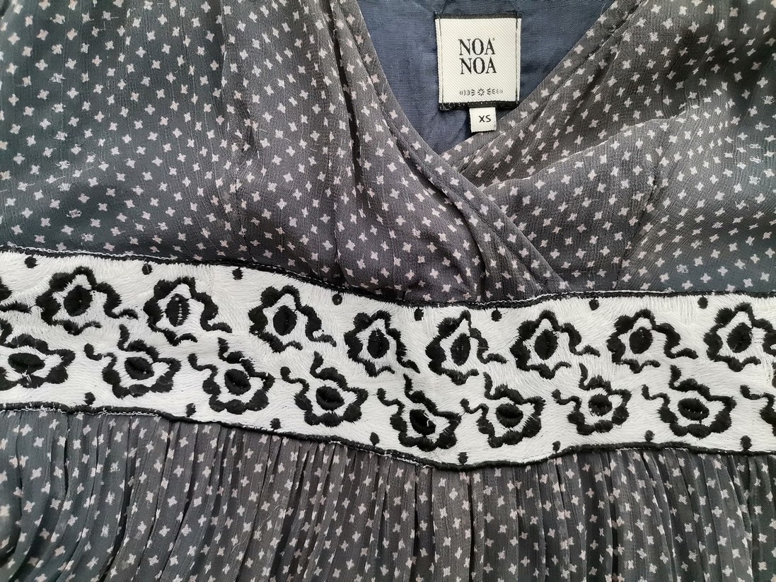 Noa noa Size XS Color Szary W serek Sukienka Maxi Bezrękawnik Długa Fabric Wiskoza 100%