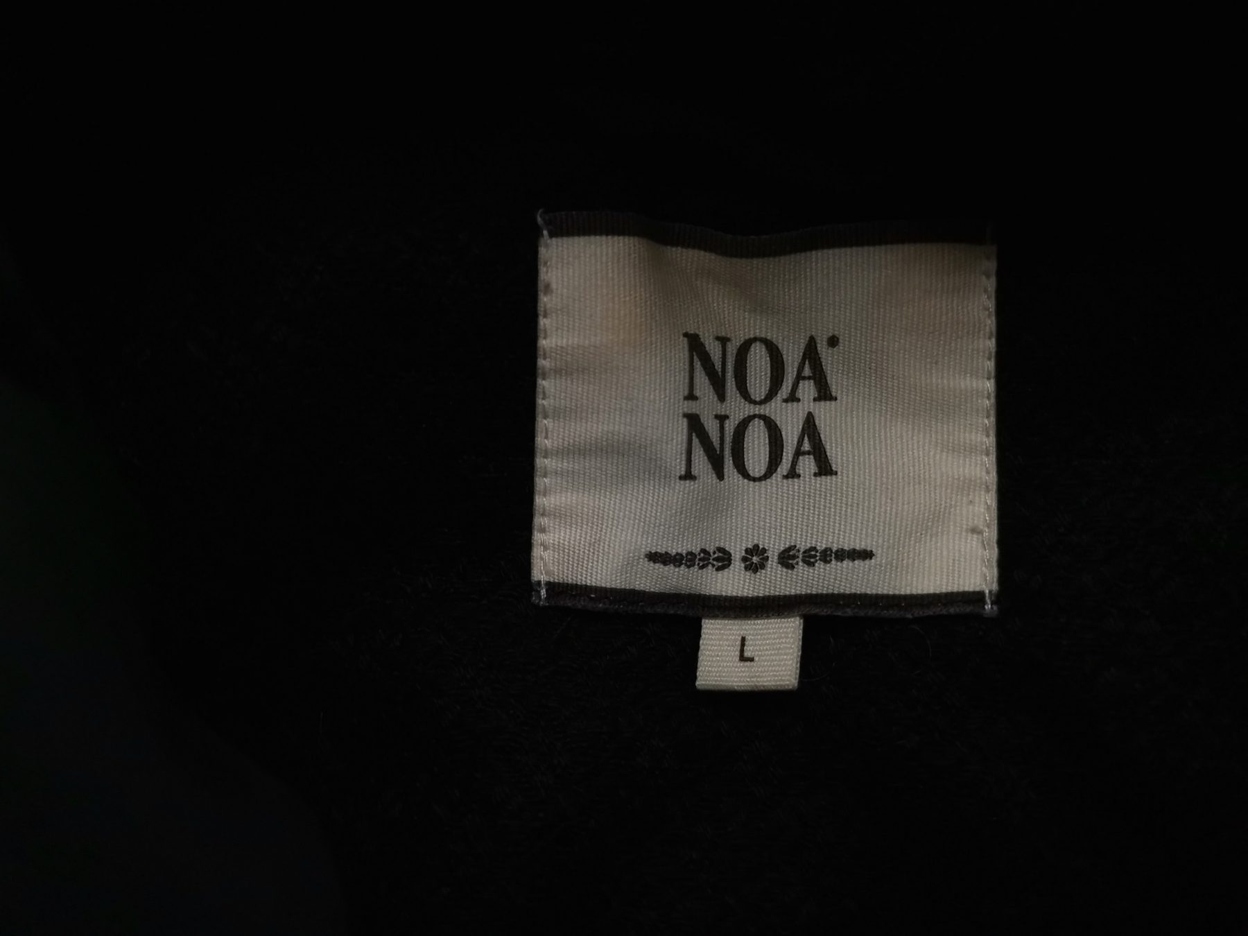 Noa noa Size L Color Czarny Płaszcz Długi rękaw Fabric Bawełna