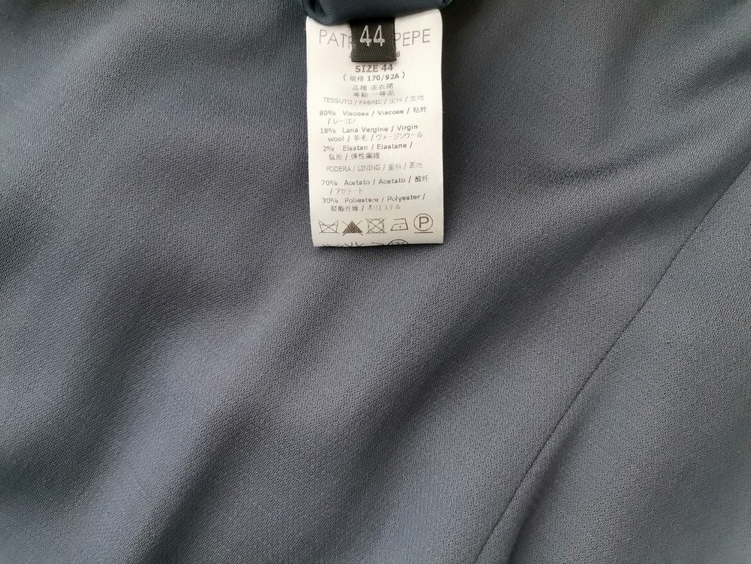 Patrizia pepe Size 44 (38) Color Granatowy Okrągły dekolt Sukienka Ołówkowa Bezrękawnik Do Kolan Fabric Wiskoza