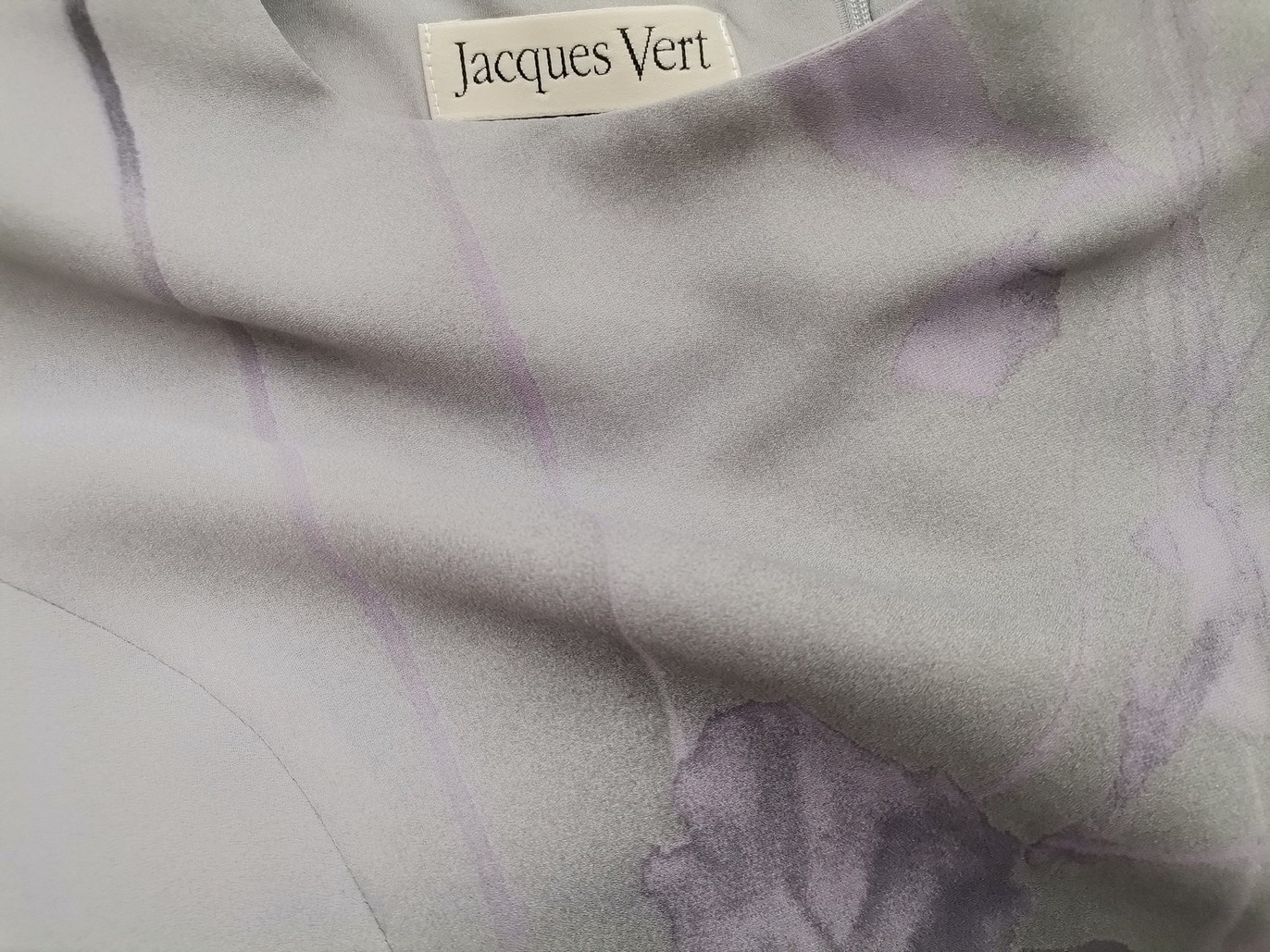 Jacques Vert Size 16 (42) Color Szary Okrągły dekolt Sukienka Maxi Krótki rękaw Długa