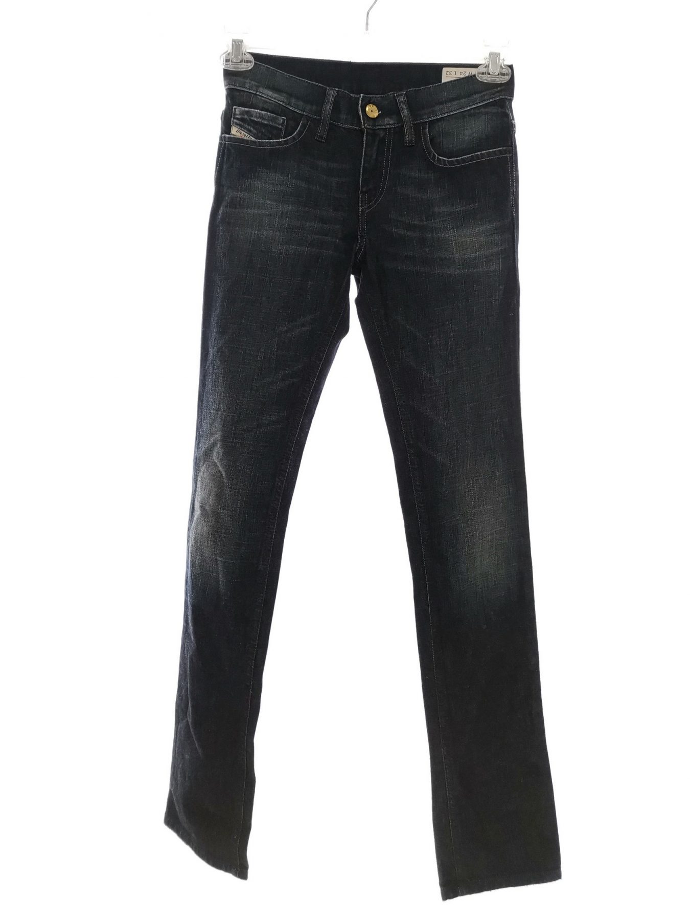 Diesel Size W24 L32 Color Granatowy Spodnie Jeansy Fabric Bawełna