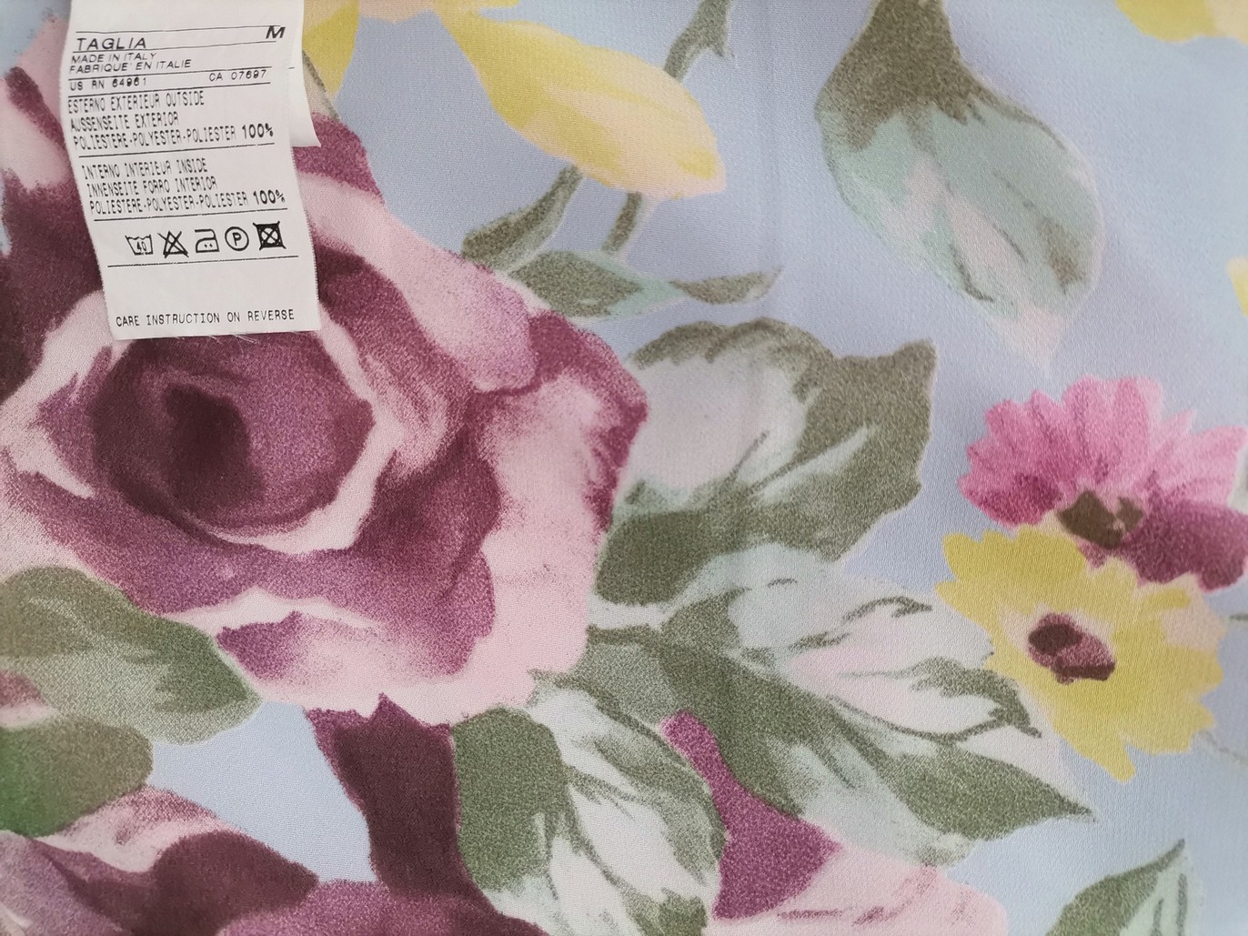 MADE IN ITALY OF BENETTON Size M Color Niebieski W serek Sukienka Maxi Bezrękawnik Długa