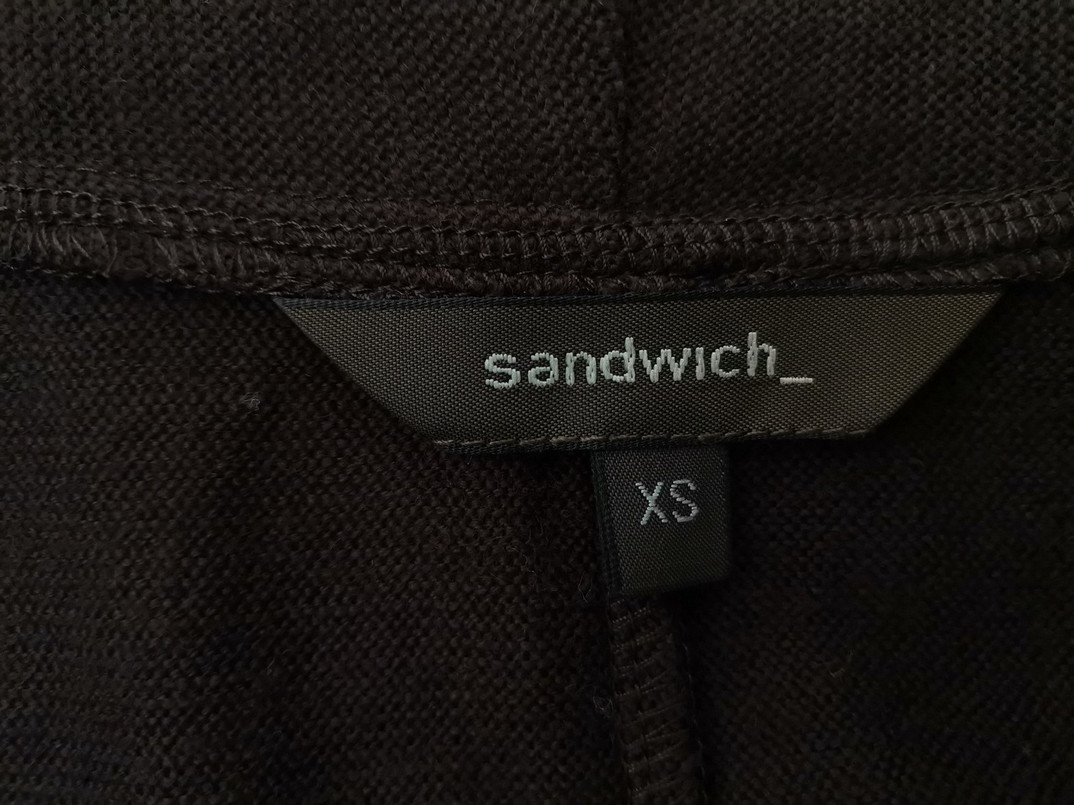 Sandwich Size XS Color Brązowy W serek Długi Kardigan Wiązany Krótki rękaw Fabric Akryl Cienka dzianina