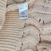 MUNTHE PLUS SIMONSEN Size 38 Color Kremowy Kołnierz Długi Zapinany Kardigan Płaszcz Długi rękaw Fabric Wełna Gruba dzianina