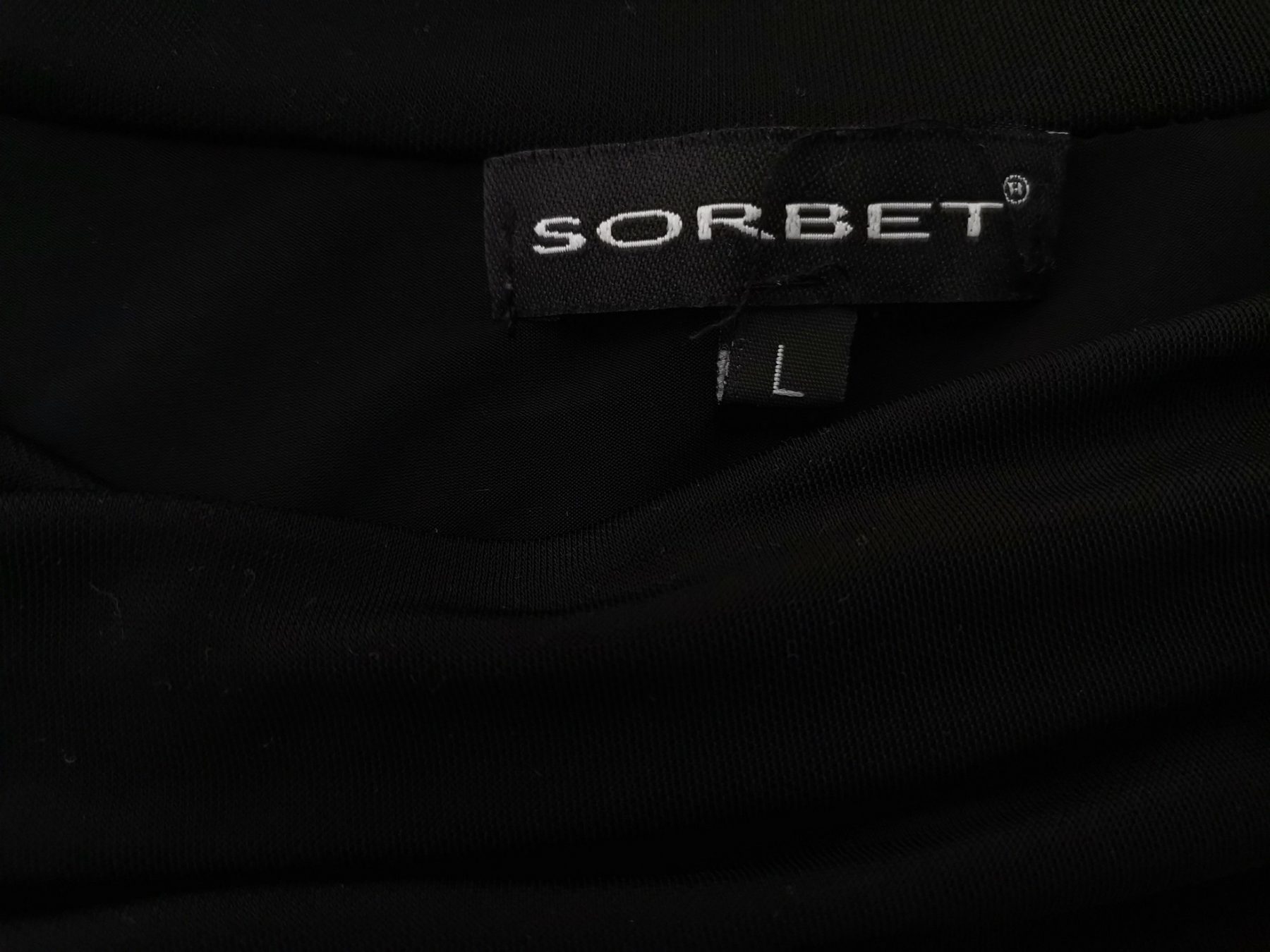 Sorbet Size L Color Czarny W łódkę Sukienka Maxi Długi rękaw Długa